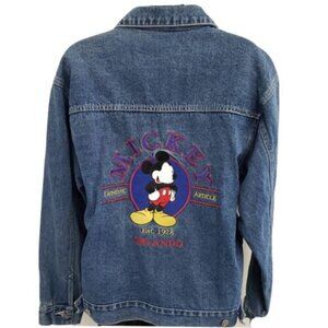 Vintage Disney Mickey Mouse Unlimited Denim Jacket Adult Unisex Sz M